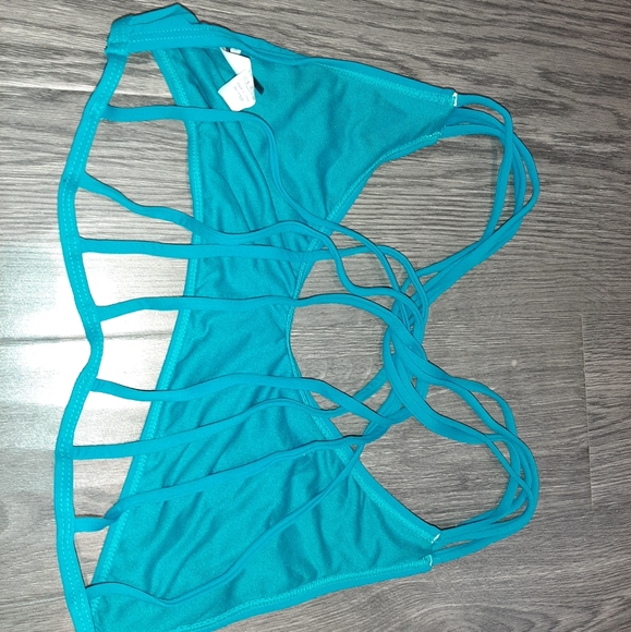 Fashion Nova Two Piece Blue Green Swimsuit size M - Picture 2 of 3